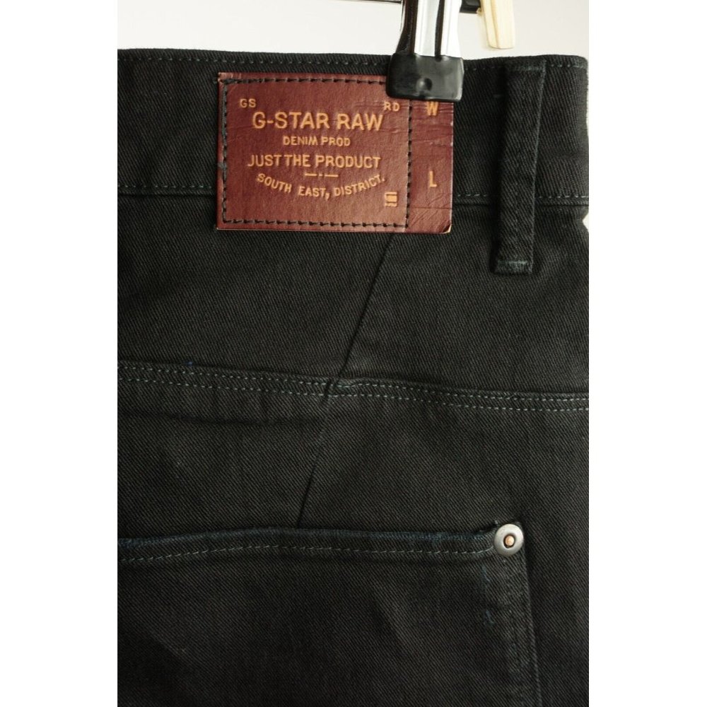 G-Star Raw Type C 3D Loose Tapered Womens Dark Black Distressed Cropped Jeans - Picture 6 of 13